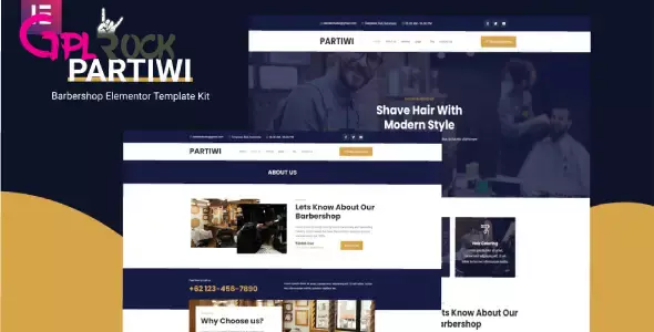 Partiwi โ Barbershop Elementor Template Kit